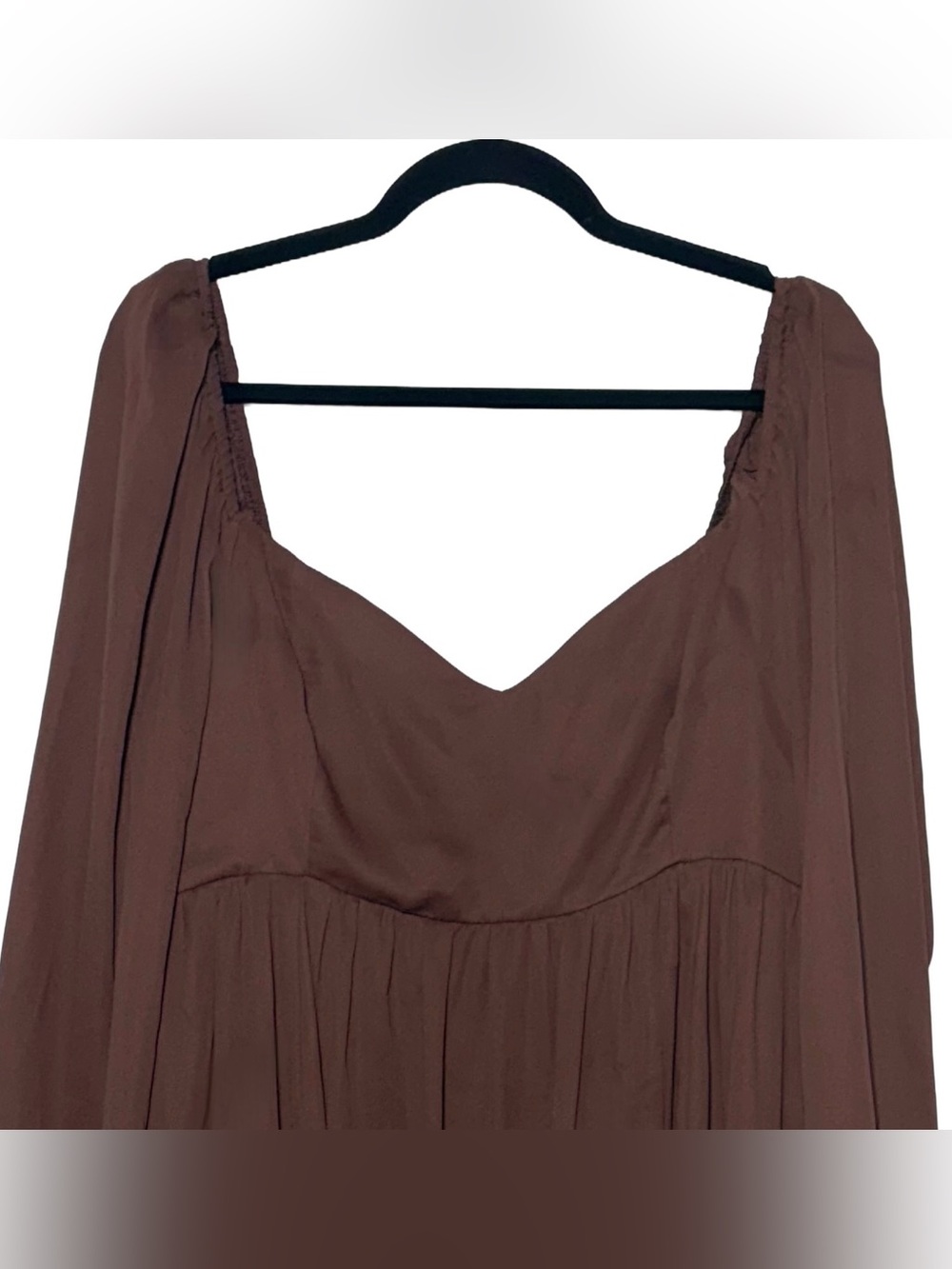Abercrombie & Fitch Brown Chiffon
Babydoll Mini Dress, Size XLT - Picture 4 of 12